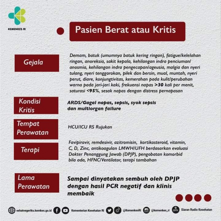 pasien berat atau kritis